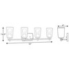 Progress Lighting Adley 4-Light Bath Vanity in Black with Clear Glass Shades - 4 of 4