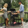 ROVSUN Barrel Charcoal Grill with Side Table, BBQ Grill Outdoor Smoker Grill with Wheels for Party Garden Patio and Backyard Cooking - 2 of 4