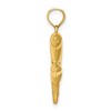 Black Bow Jewelry 14k Yellow Gold 3D Mother and Baby Dolphin Pendant - 2 of 4