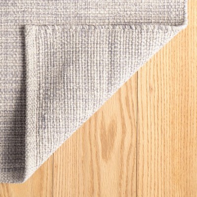 Marled Grey Handmade Cotton 6' x 9' Reversible Area Rug