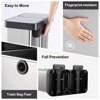 Dual Trash Recycle Bin - 16 Gallon Stainless Steel Kitchen Step Can with Soft-Close Lid, Hands-Free Foot Pedal, 8+8 Gal Combo for Waste & Recycling - 4 of 4