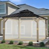 Aoodor Gazebo Replacement Netting Screen, Universal Gazebo 4-Panel Mosquito Net Sidewalls with Double Zippers for Outdoor Patio - 3 of 4