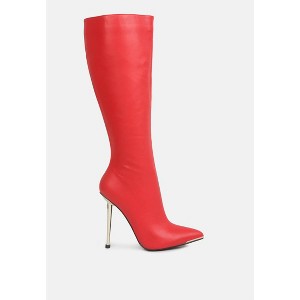 Hale Faux Leather Pointed Heel Calf Women Boots - 1 of 4