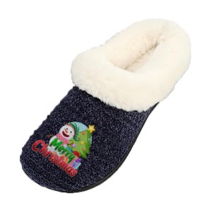 Roxoni Women’s Cozy Faux Fur Slippers with Indoor Outdoor Sole – Festive Holiday Custom Gift Footwear - 1 of 4