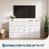 12 Drawers Wood Dressers for Bedroom, Wooden Chest of Drawers Clothes Storage Organizer for Living Room, Hallway, Modern Wide TV Stand Dresser - 2 of 4