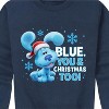 Boys' - Blue's Clues & You! - A Blue Christmas Graphic Long Sleeve Fleece Sweatshirt - 2 of 4