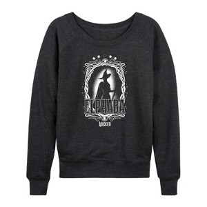 Women's - Wicked - Elphaba Wicked Witch Silhouette Lightweight French Terry Slouchy - 1 of 4