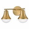Lark Haddie 2 - Light Vanity in  Lacquered Brass - 2 of 4