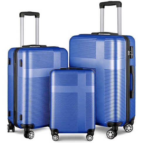 Luggage Sets 3 Piece Luggage Expandable Suitcase Set Carry Hardshell 4 Wheel Spinner Luggage w TSA Lock Clearance Suitcase Sets 20 24 28 Blue