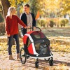 Aosom 2-in-1 Travel Dog Stroller, Small Pet Bicycle Cart Carrier with Safety Leash, and Easy Fold Design - image 2 of 4