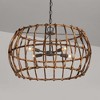 Capital Lighting Sanibel 4 - Light Pendant in  Blazed Rattan/Nordic Grey - 3 of 4