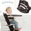 Convertible Wooden High Chair for Babies and Toddlers - Baby Feeding &Toddler Dining Chair with Removable Tray, Cushion and Harness - 4 of 4