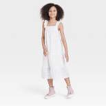 Girls' Flutter Sleeve Tired Midi Dress - Cat & Jack™ White