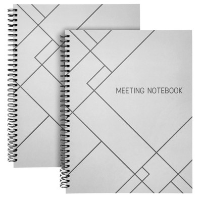 Meeting Notebook for Work with Action Items, Meeting Planner Agenda Organizer for Men & Women Office/Business Note Taking, 160 Pages, Medium Size
