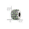 Black Bow Jewelry Sterling Silver with Green/Yellow Crystals August Lattice Bead Charm - 4 of 4
