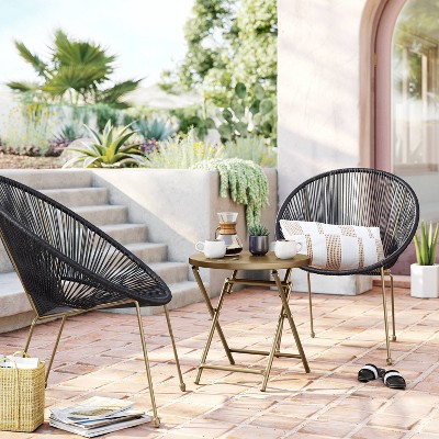 Fisher Stacking Patio Egg Chair Seating Set Navy Gold Project 62 Target - Egg Stacking Patio Furniture