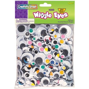Creativity Street Wiggle Eyes, Painted Lid, Assorted Sizes and Colors, Pack of 1000 - 1 of 3