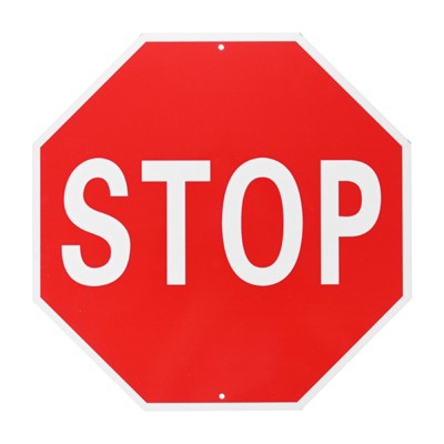 Unique Bargains Aluminum Reflective Rust Free Waterproof Stop Warning Sign