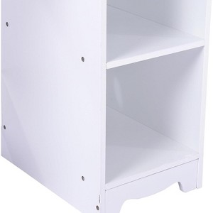 Garvee Princess Vanity Set for Kids - White Makeup Table with Mirror, Stool, and Wooden Play Makeup Accessories - 1 of 4