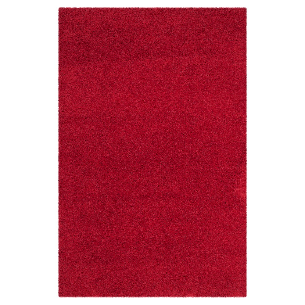 4'x6' Rayan Solid Loomed Area Rug Red - Safavieh