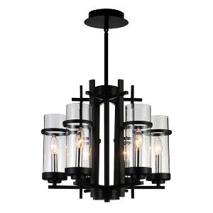CWI Lighting Sierra 6 Light Up Chandelier With Black Finish - 1 of 4