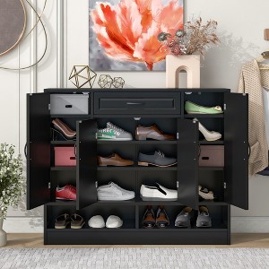 YOOCOZZ Shoe Cabinet with Adjustable Shelves,Sturdy Top Surface for Various Sizes of Items - 1 of 4