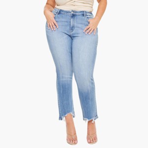 KanCan Essentials Plus Angela High Rise Slim Crop Straight Jeans - 1 of 4