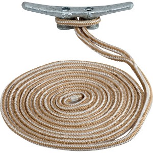 Seadog Double Braided Nylon Dock Line - 3/8" x 15' - Gold/White - Model 302110015G/W1 - Boat Equipment and Parts - 1 of 3