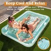 Sloosh 85" x 57" Inflatable Tanning Pool Suntan Lounge Lounger Float for Adults Extra Large Suntan Tub - Cyan - 2 of 4