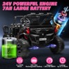 JOYRACER 24V Ride on Truck Toys w/ Remote Control, 2 Seater 400W   Electric Powered Ride on w/ Dump Bed, 3 Speeds, Shovel & Bluetooth/Music - 3 of 4