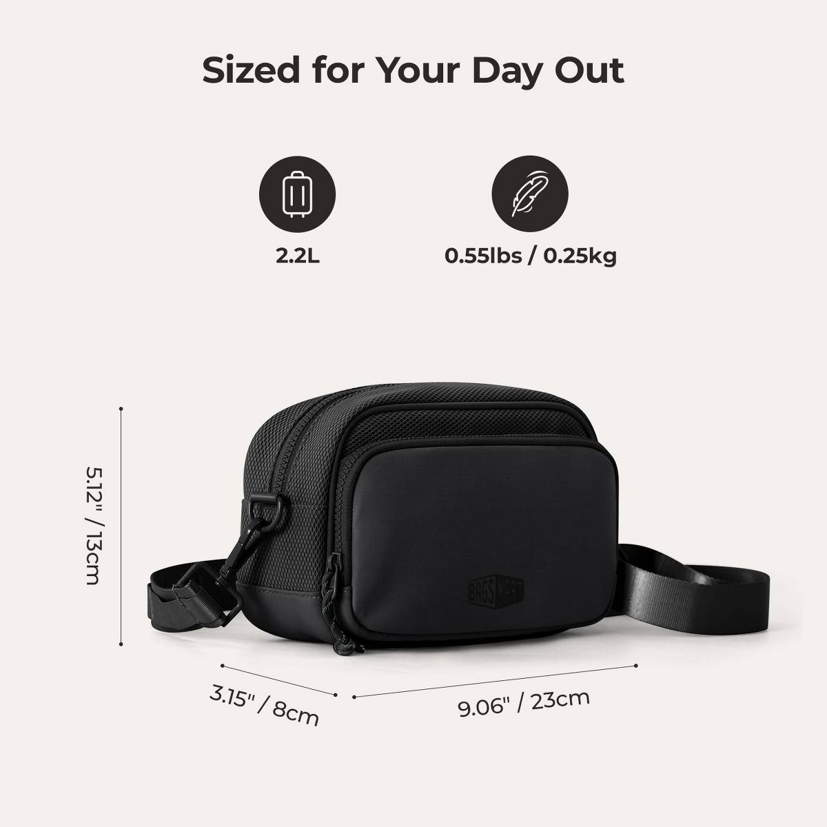 Bagsmart Softside REIKI Crossbody Bag - thumbnail 3