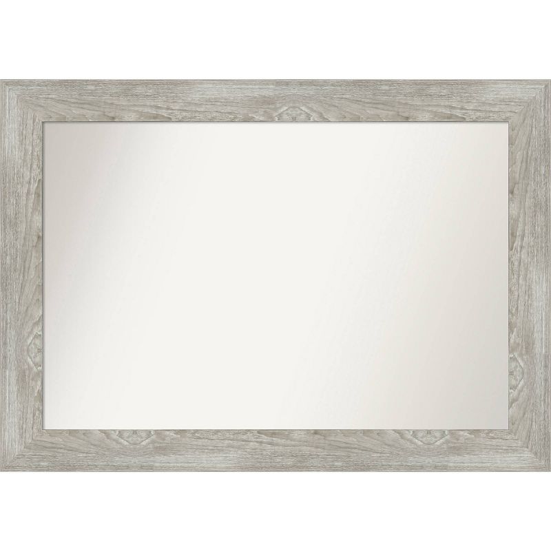 42&#34; x 30&#34; Non-Beveled Dove Gray Wash Wall Mirror - Amanti Art, 1 of 10