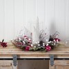 Nearly Natural 15-in Holiday Lighted Forest Candle Holder Table Christmas Artificial Arrangement - 4 of 4