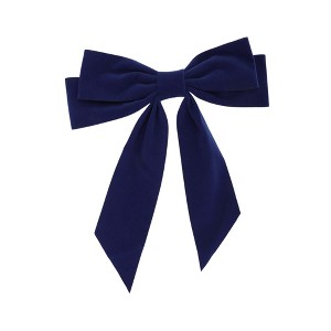 Unique Bargains Elegant Velour Bow Headpiece Hair Clips 1 Pc - 1 of 4