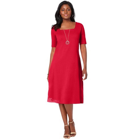 Jessica London Women's Plus Size A-Line Jersey Dress