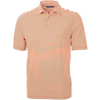 Cutter & Buck Virtue Eco Pique Stripe Recycled Mens Big and Tall Polo Shirt