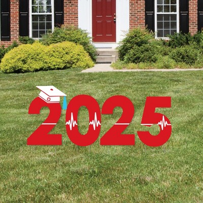 Big Dot of Happiness Nurse Graduation - 2025 Yard Sign Outdoor Lawn Decorations - Graduation Party Yard Signs - 2025