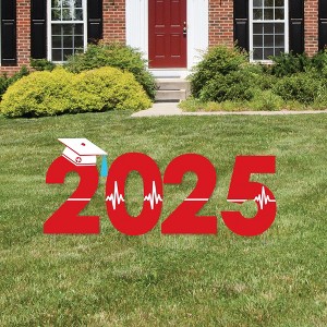 Big Dot of Happiness Nurse Graduation - 2025 Yard Sign Outdoor Lawn Decorations - Graduation Party Yard Signs - 2025 - 1 of 4