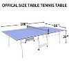 Sevobal Game Table 9ft Foldable Ping Pong Table Set with Paddles Balls and Net for Living Room and Game Room, Blue, 107.87"*60.03"*29.92" - 3 of 4