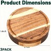 3-Piece Cheese Board Set Acacia Wood, with Stainless Steel Knives, Pull Drawer Charcuterie Platter in Square & Round Shapes, Gift Box Included - 3 of 4