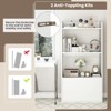 Tangkula Bookcase w/ Drawer 3-Tier Open Shelf Anti-Toppling Kits for Living Room - 4 of 4