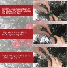 4.5ft Pre-Lit Artificial Christmas Tree, Christmas Tree with 108 Warm White LED Lights, Hinged Branches, Red Berries, and Vintage Potted Base - image 4 of 4