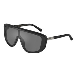 Dolce & Gabbana DG 4520 25256G Unisex Shield Sunglasses Matte Black 28mm - 1 of 3