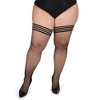 Memoi Curvy Backseam Fishnet Thigh High Stocking - image 3 of 3