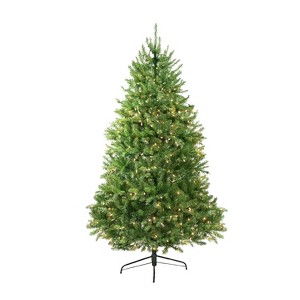 Northlight 9' Prelit Artificial Christmas Tree Full Northern Pine - Clear Lights - 1 of 2