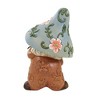 Roman 6.0 Inch Floral Gnome Figurine Mushroom Hat Flowers Gnome Figurines - 2 of 3