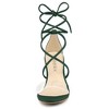 Allegra K Women's Clear Strap Padded Insole Lace Up Block Heels Sandals - 2 of 4