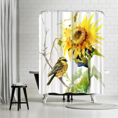 Park Designs Wicklow Check Sunflower Embroidered Shower Curtain 72 X   GUEST De9ce2c4 D61a 4384 9bf9 A74b9fe2263d