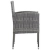 vidaXL Patio Chairs with Dark Gray Cushions 4 pcs Gray Poly Rattan - Dark Gray 4 - 4 of 4