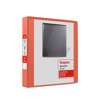 Staples Standard 1 1/2" 3-Ring View Binder Orange (26442-CC) 82648